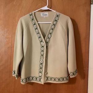Vintage beaded wool cardigan